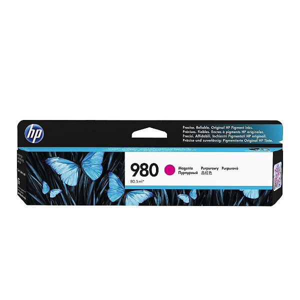 Cartucho HP D-8J08A 980 Magenta - HP X585Z X555DN X555XH X585DN X585F Original 86,5ml