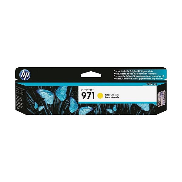 Cartucho Jato de Tinta HP 971 CN624AM Yellow - HP X451DW X451 X476DW X476 Original 32ml