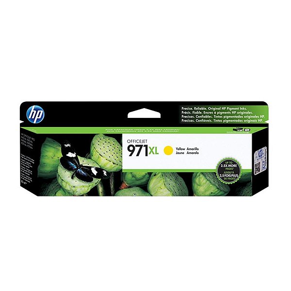 Cartucho Jato de Tinta HP CN628AM 971XL Yellow - HP X451DW X451 X476DW X476 Original 83ml