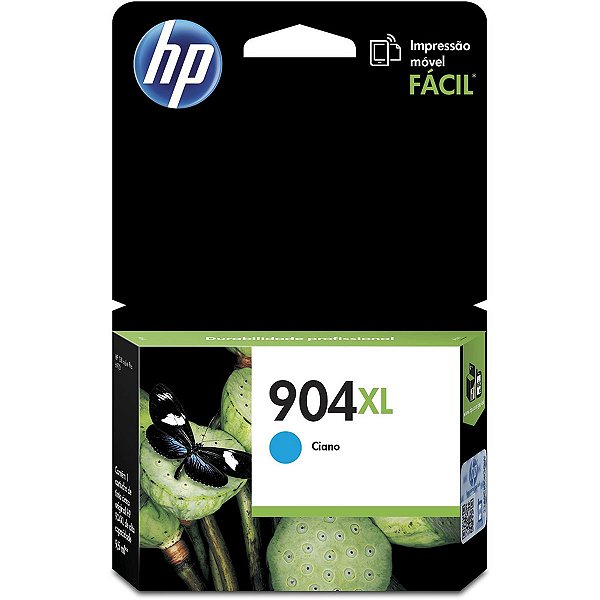 Cartucho Jato de Tinta HP T6M04AB 904XL Ciano - HP Officejet 6970 6978 Original 9,5ml