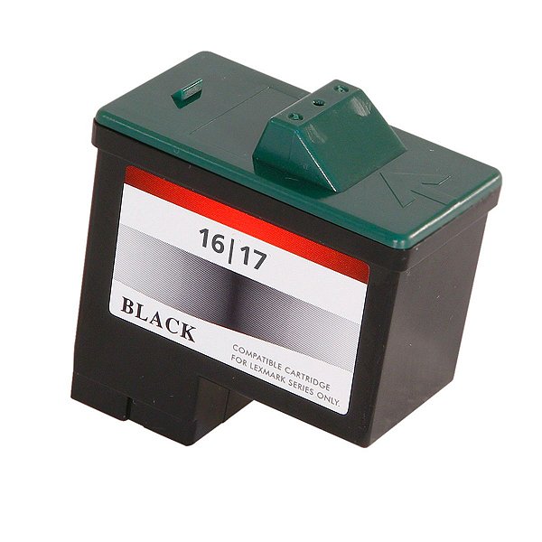 Cartucho Jato de Tinta Lexmark 16 10N0016 17 10N217 - Z-515 Z-35 Z-517 Z-640 Compatível Black de 9ml