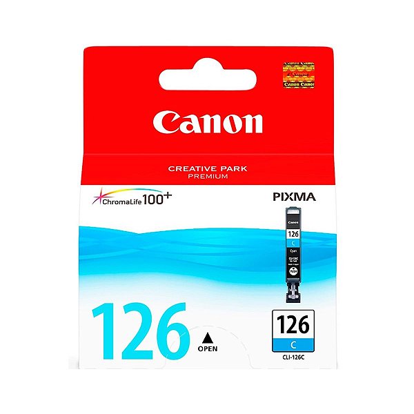 Cartucho para Impressoras Canon IP4810 PRO9000 IX6510 MG5210 - Canon CLI126 Ciano Original 9ml
