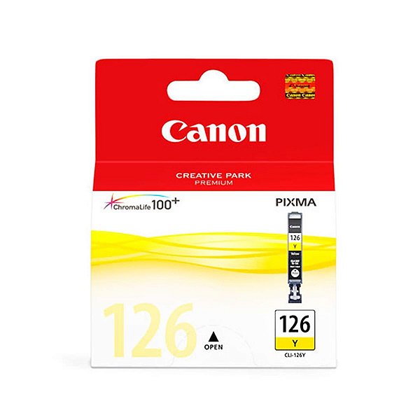 Cartucho para Impressoras Canon IP4810 PRO9000 IX6510 MG5210 - Canon CLI126 Yellow Original 9ml
