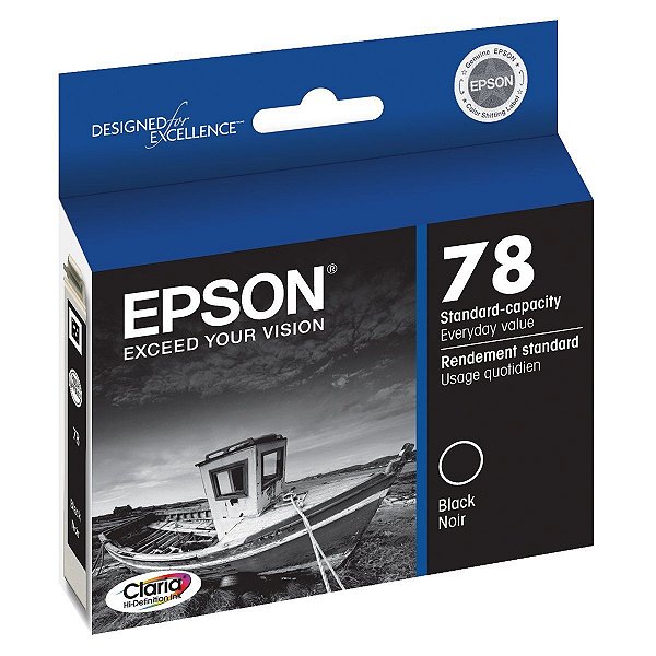 Cartucho para Impressoras Epson R-260 R-380 RX-580 - Epson T 078 Black Original 12ml