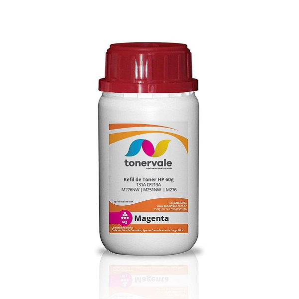 Combo 3 Toner Refil HP CF213A 131A Magenta - HP M276NW PRO 200 M276 M251 M251NW de 60g