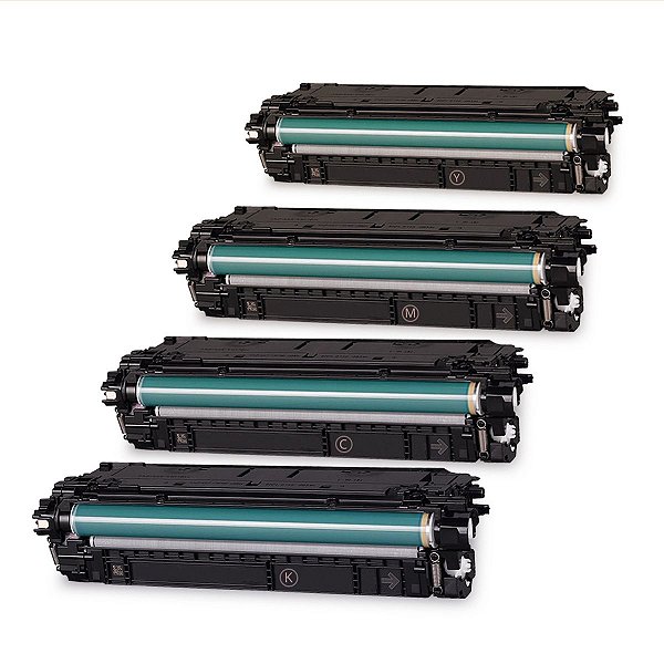 Kit 4 Toner Compatível HP M553dn M552 - HP 508A CF360A 361A 362A 363A