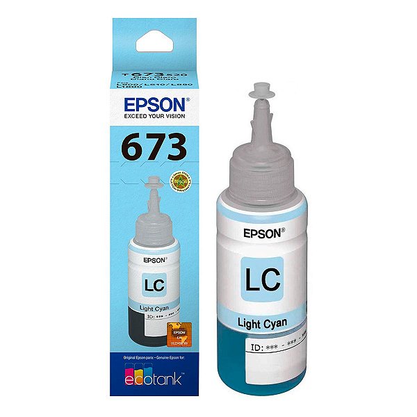 Tinta para Bulk Ink Epson T673520 AL - L800 L805 L810 L1800 Ciano Light Corante Original de 70ml