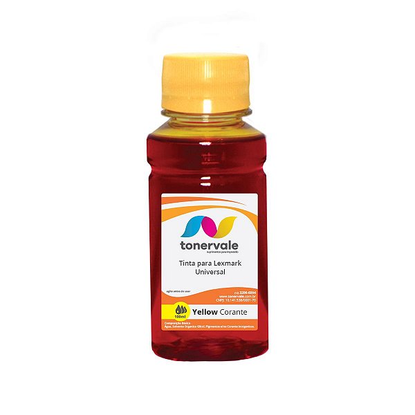 Tinta para Impressora Lexmark Universal Yellow Corante de 100ml