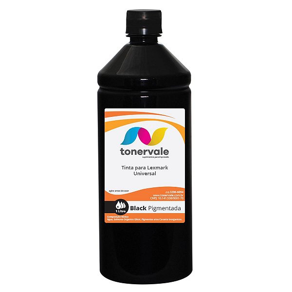 Tinta Universal para Cartucho Lexmark Black Pigmentada de 1 Litro