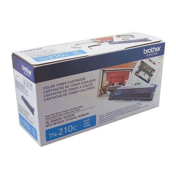 Toner Original Brother TN230 TN210C Ciano - MFC 9010CN MFC 9320CW HL 3040CN HL 8070 para 1.400 cópias