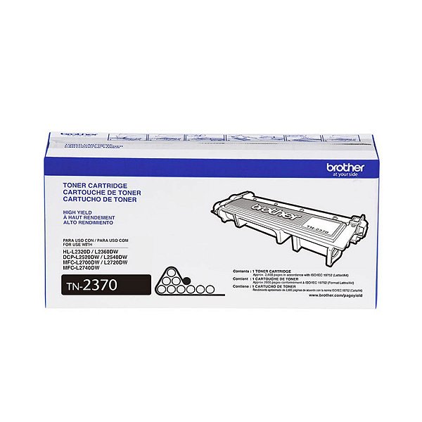 Toner Original Brother TN-2370 - DCP-L2540 DCP-L2520 MFC-L2360 HL-L2360 para 2.600 impressões