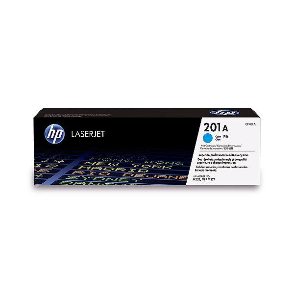 Toner Original HP M277dw M252dw - HP 201A CF401A Ciano para 1.400 impressões