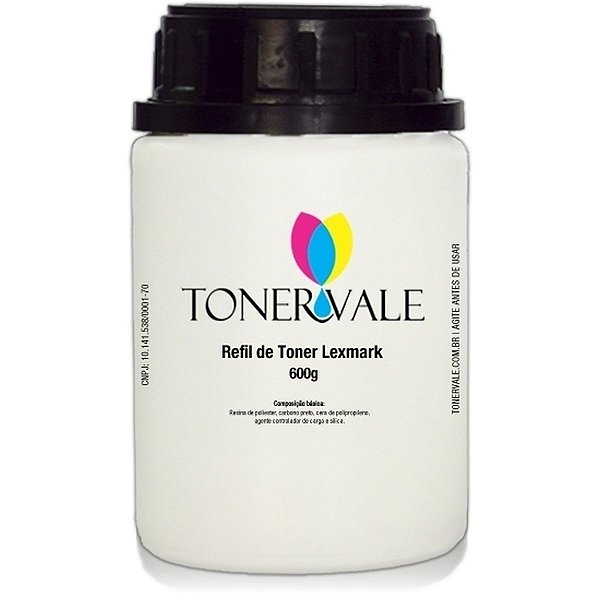 Toner Refil Lexmark Optra T610, T612, T614, T616 - 12A5845 de 600gr