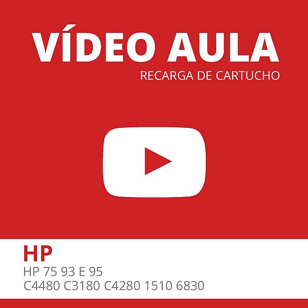 Video Aula - Recarga de Cartucho HP 75 93 e 95 - HP C4480 C3180 C4280 1510 6830 Color