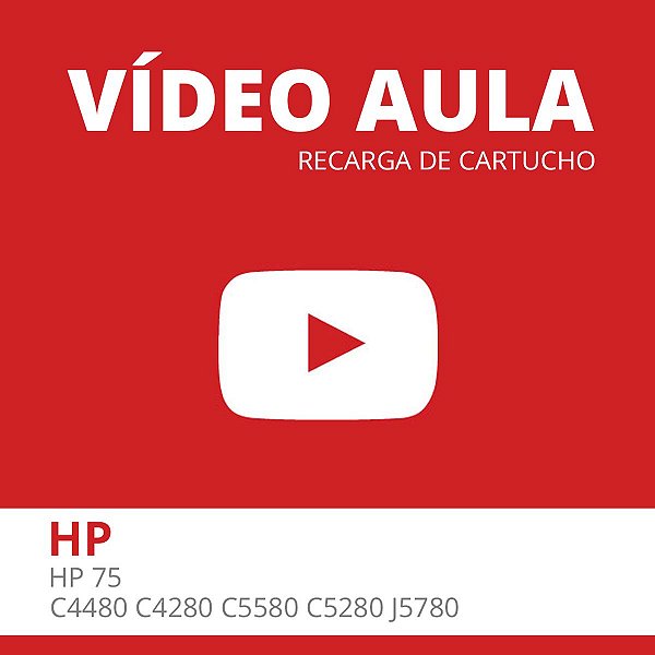 Video Aula - Recarga Expressa de HP 75 - HP C4480 C4280 C5580 C5280 J5780 Color