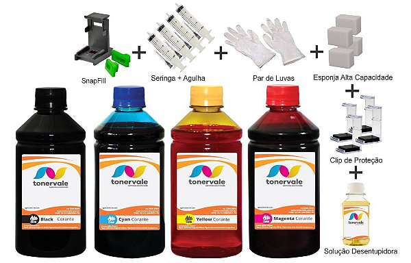 Kit 4 Tinta HP 4515 662 de 250ml Linha Platinum