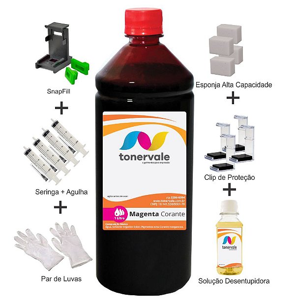 Tinta Canon MX350 CL-211 Magenta de 1 Litro Linha Platinum