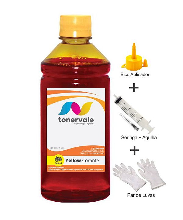 Tinta HP T630 712 - 3ED69A Yellow de 500ml Linha Platinum