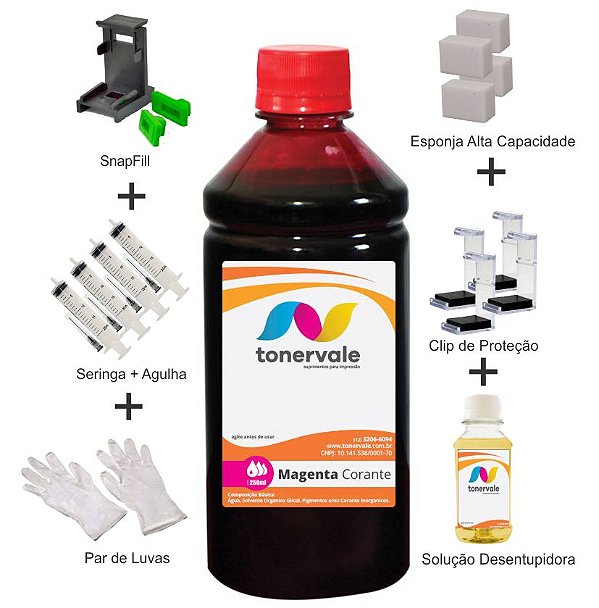 Tinta HP 4648 662 - CZ104AB Magenta de 250ml Linha Platinum
