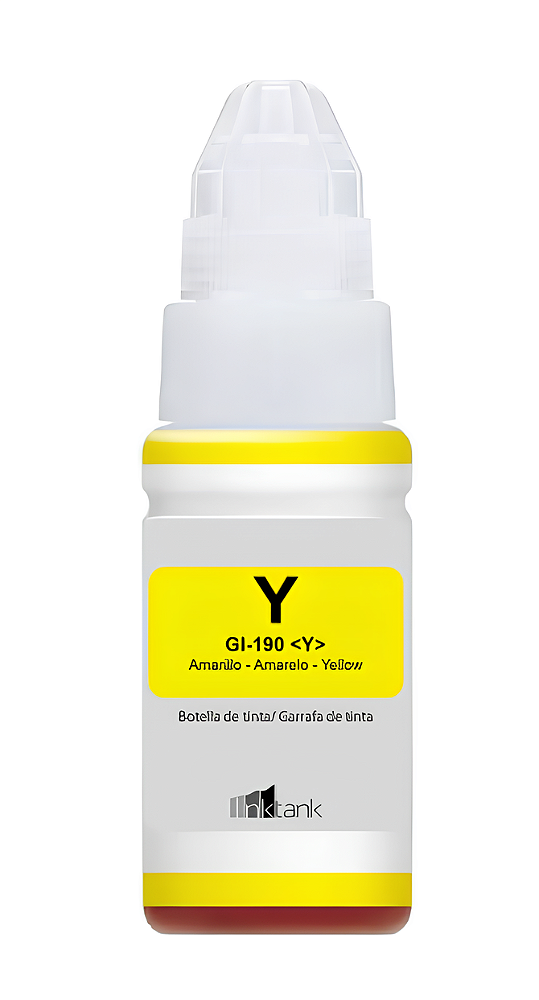 Refil de Tinta para Canon G3102 GI-190 Yellow Compatível