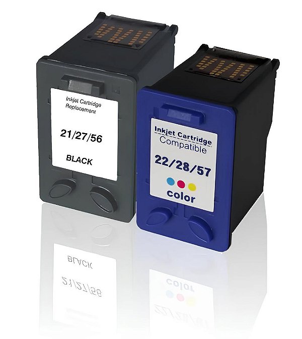 Kit Cartucho Para HP D2460 21 e 22 compatível