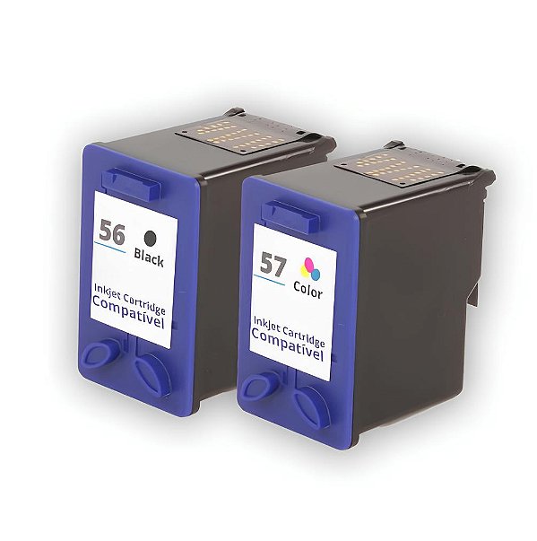 Kit Cartucho Para HP 56 e 57 compatível