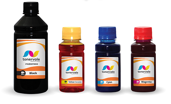 Kit 4 Tinta HP 667 664 662 667 664 662 550ml BK Pigmentado