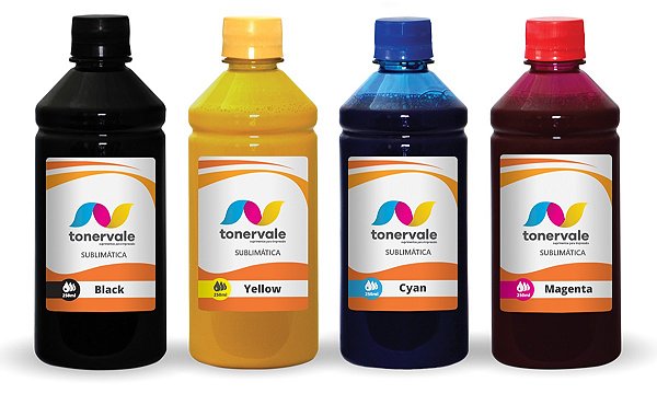 Kit 4 Tinta Sublimatica Epson L3150 L3250 T544 de 250ml