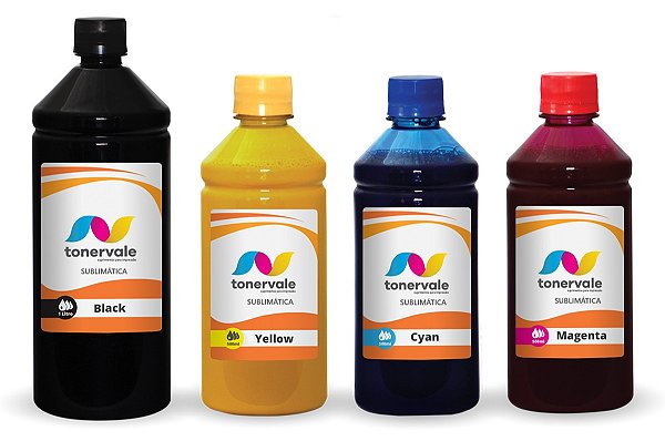 Kit 4 Tinta Sublimatica Universal Ecotank Epson 2,5 Litros