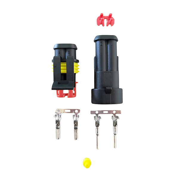 Conector Automotivo Superseal 2 Vias + Terminais - 5 Kits