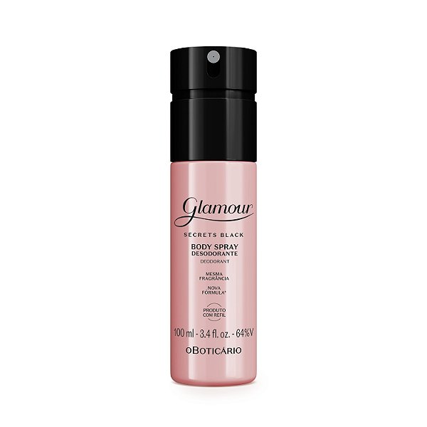Body Spray Desodorante Glamour Secrets Black - 100ml
