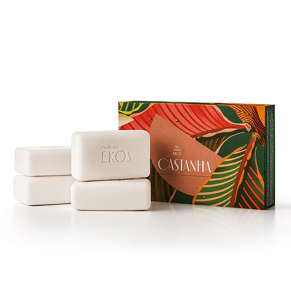 Sabonete em Barra Puro Vegetal Cremoso Ekos Castanha 4x100g