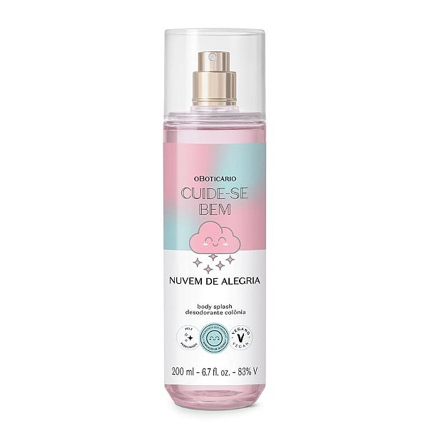 Body Splash Desodorante Colônia Cuide-se Bem Nuvem de Alegria 200ml
