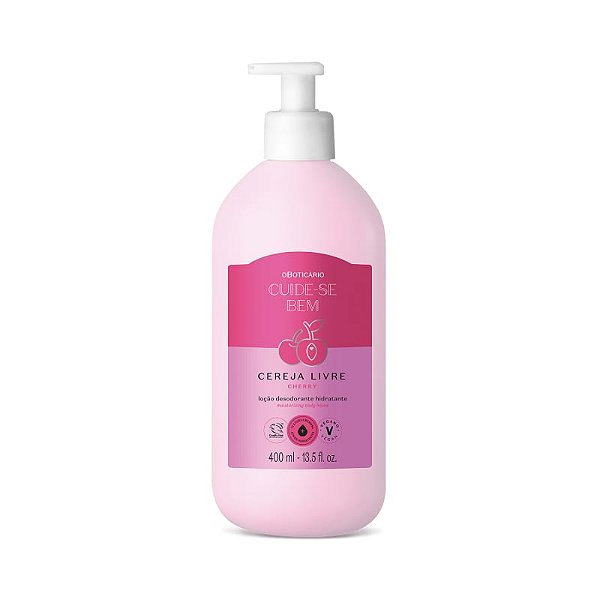 Loção Hidratante Desodorante Corporal Cuide-se Bem Cereja Livre 400ml