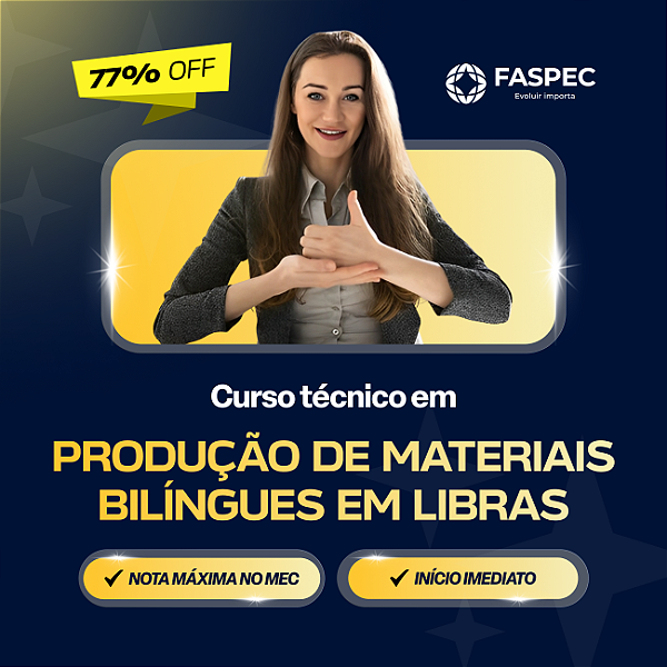 Curso Técnico em Produção de Materiais Bilíngue em Libras EaD