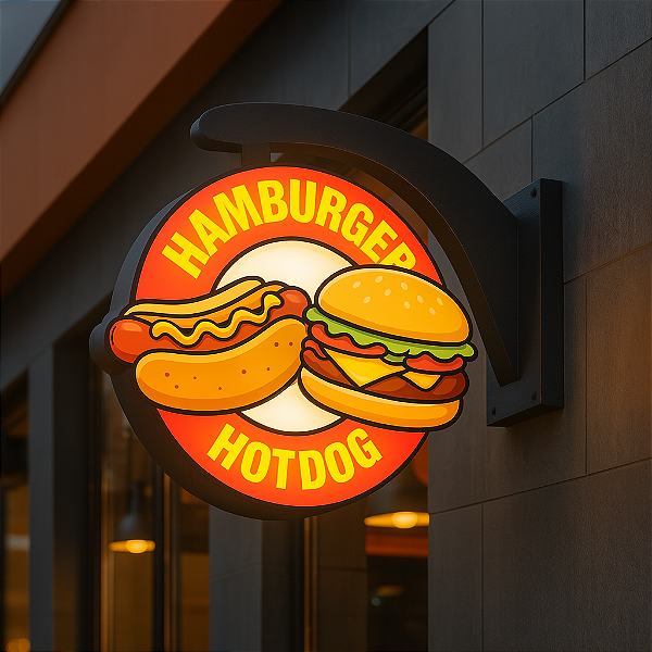 LUMINOSO DUPLA FACE BURGUER