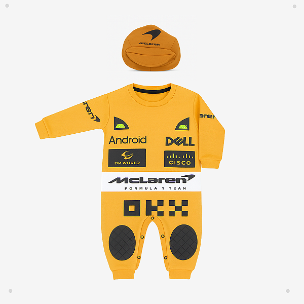 Macacão De Bebê Fórmula 1 - McLaren Novo