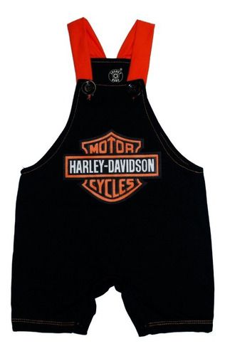 Jardineira Regata Harley Davidson - Malha Penteada 100 % ALG