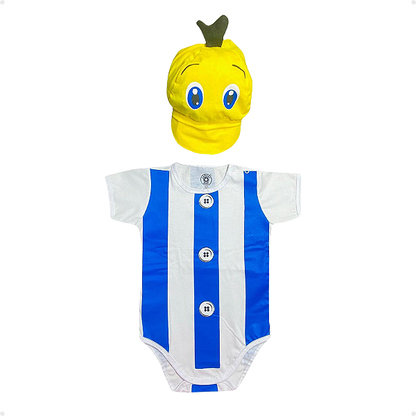 Body De Bebê Temático Bananas de Pijama + Boina