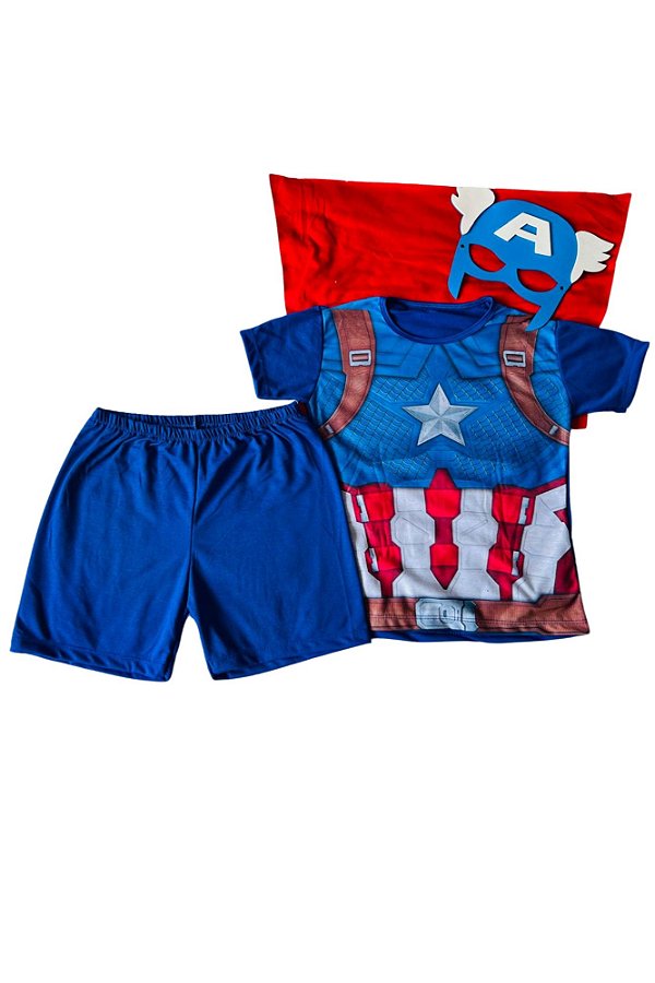 FANTASIA INFANTIL HEROIS  PERSONAGENS CAPITÃO AMERICA