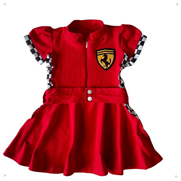 Vestido Menina Corrida Formula 1 Luxo