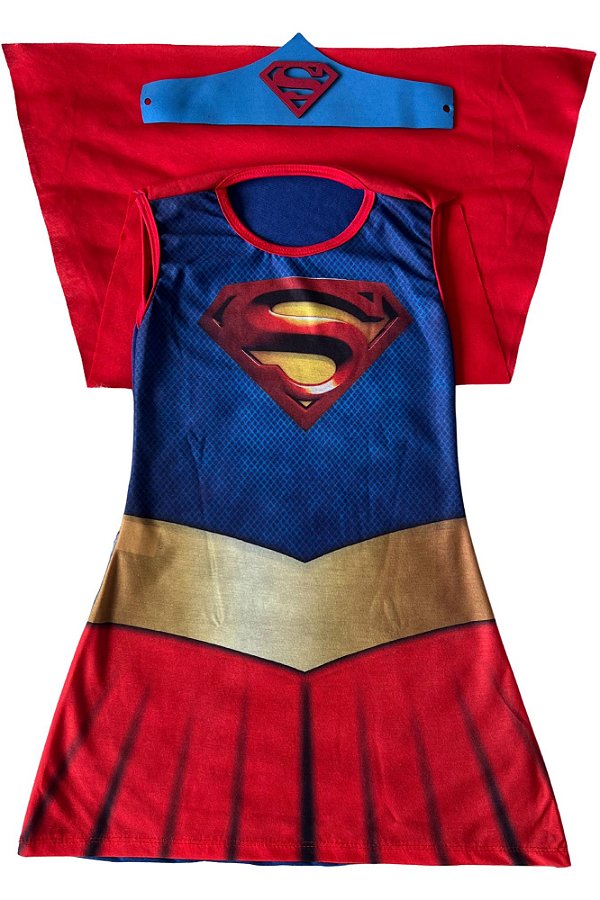 FANTASIA VESTIDO INFANTIL MENINA SUPERGIRL