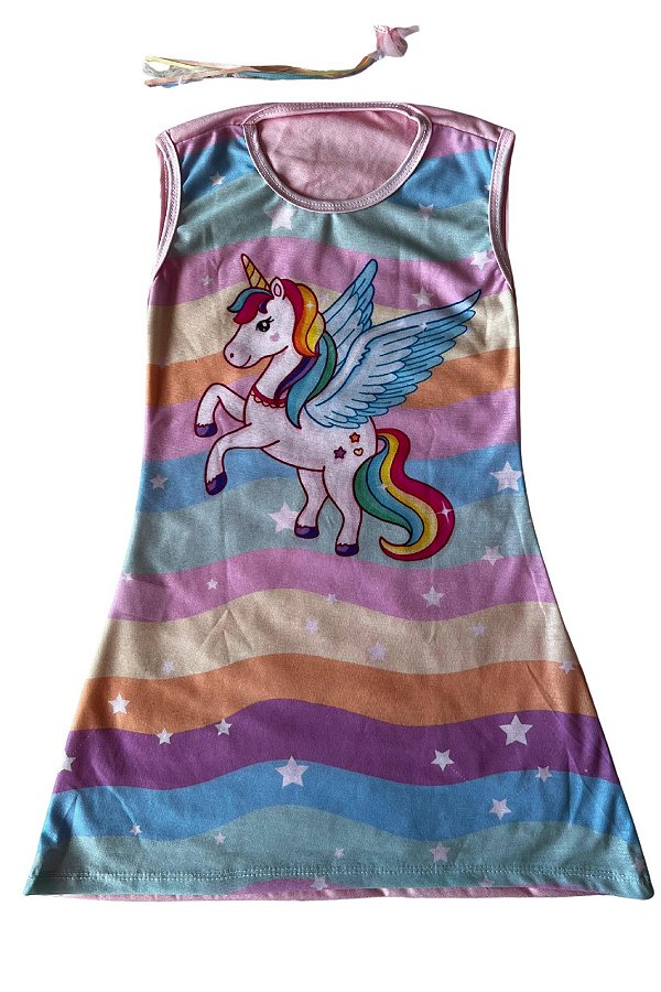 FANTASIA VESTIDO INFANTIL MENINA UNICÓRNIO