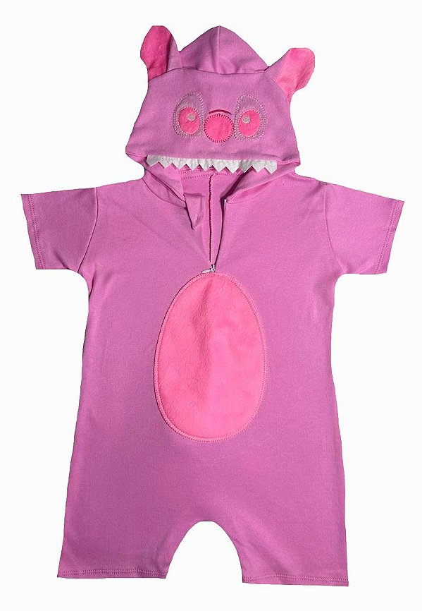 Macacão Infantil Temático Com Capuz Stitch