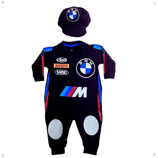 Macacão De Bebê BMW  + Boina Fórmula 1
