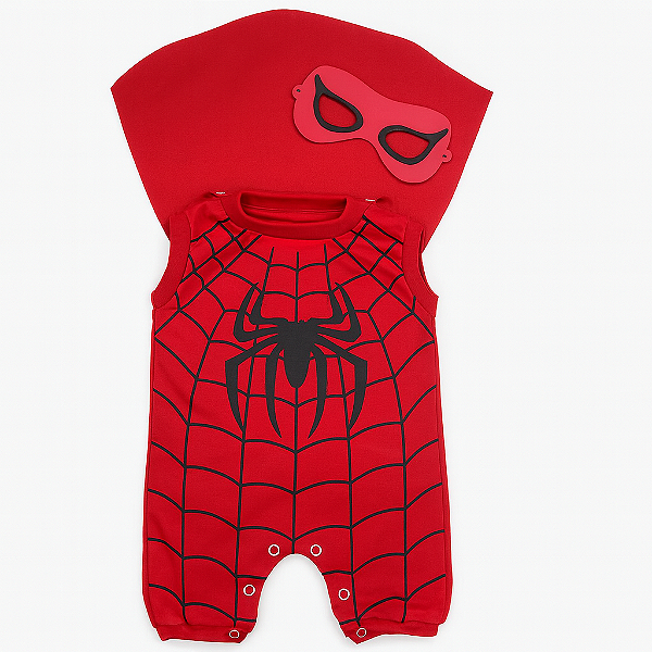 Jardineira com Capa + Mascara Aranha