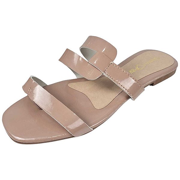 Rasteirinha Verniz - Nude Bebê