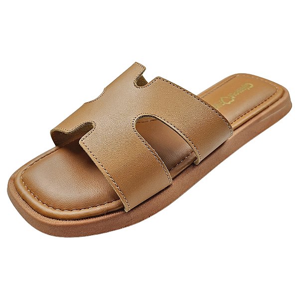 Sandália Rasteira H Comfort - Caramelo