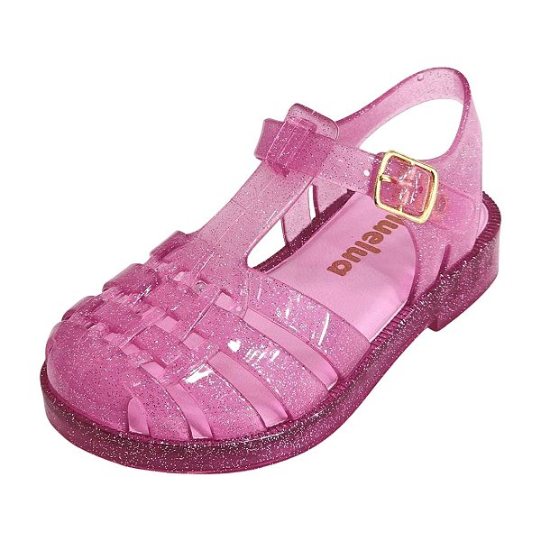 Sandália Aranha Infantil Lolly Comfort Glitter - Rosa