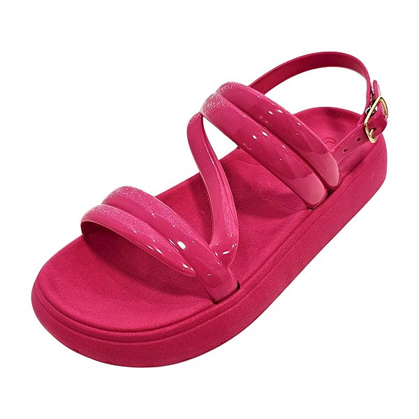 Sandália Tina Infantil Cruzada - Pink Magenta